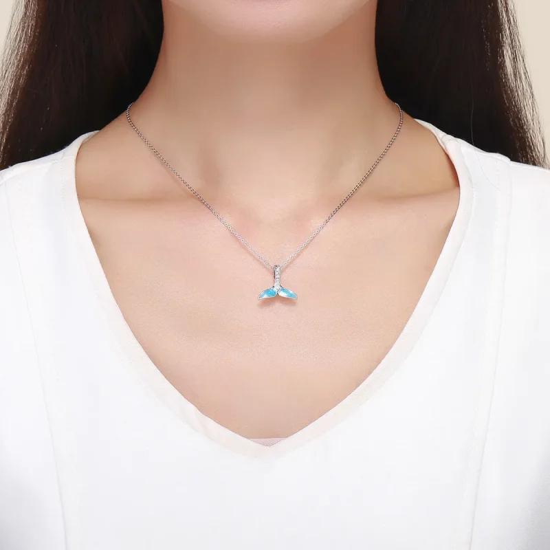 (imagine pentru) Talisman Tip Pandora Coadă de pește albastră din argint - SCC1067 - Vizualizare 4