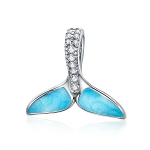 (imagine pentru) Talisman Tip Pandora Coadă de pește albastră din argint - SCC1067