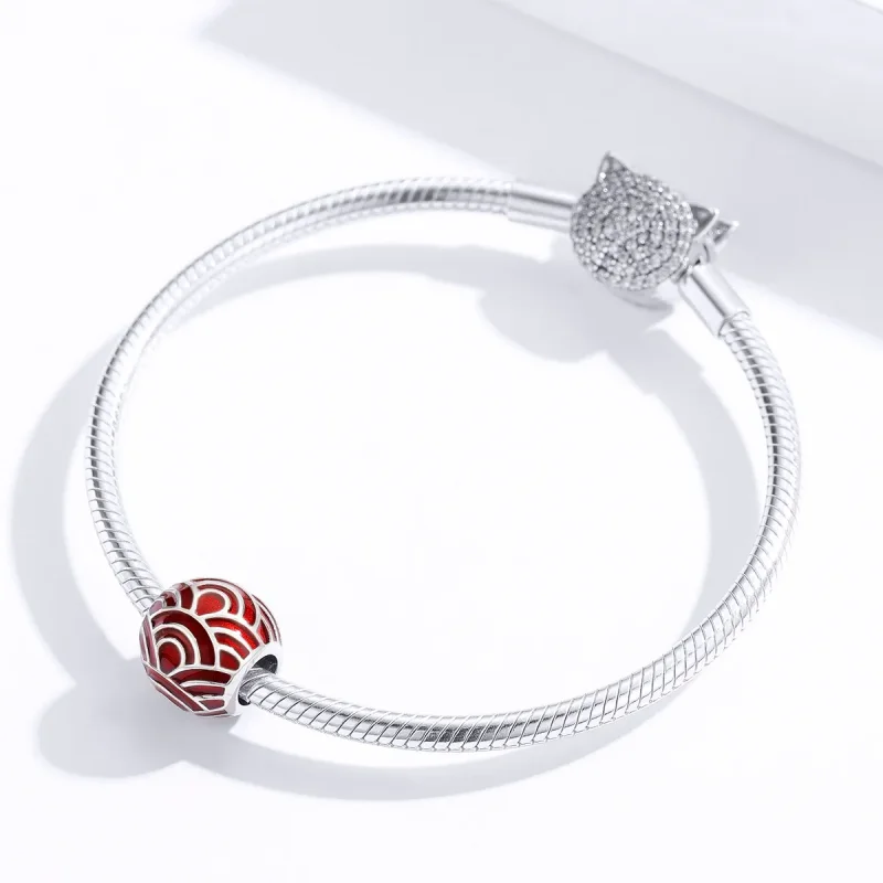 (imagine pentru) Talisman Tip Pandora Colorat din argint - BSC133 - Vizualizare 4
