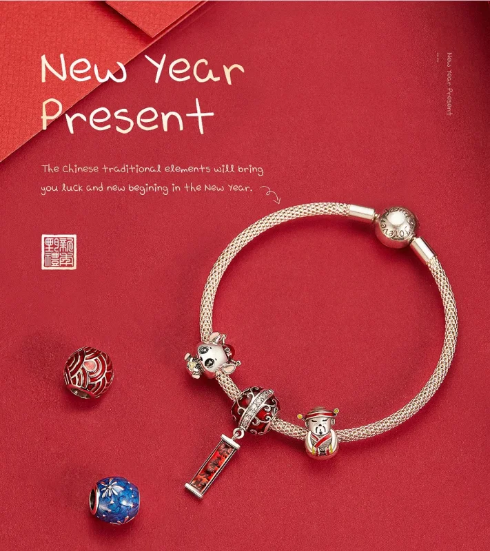 (imagine pentru) Talisman Tip Pandora Colorat din argint - BSC133 - Vizualizare 7