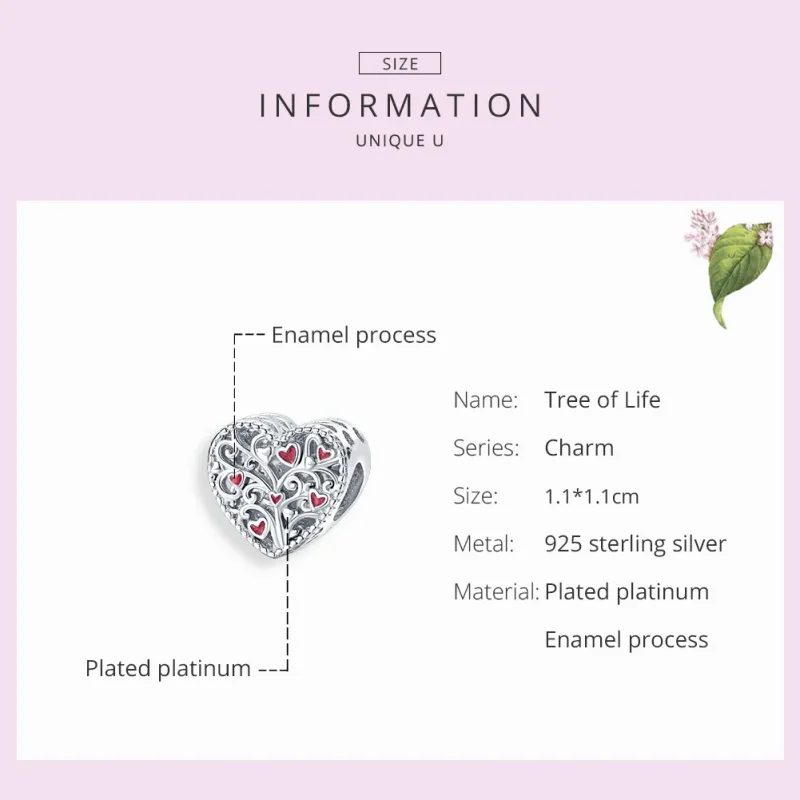 (imagine pentru) Talisman Tip Pandora Copacul Vieții din argint - BSC279 - Vizualizare 7