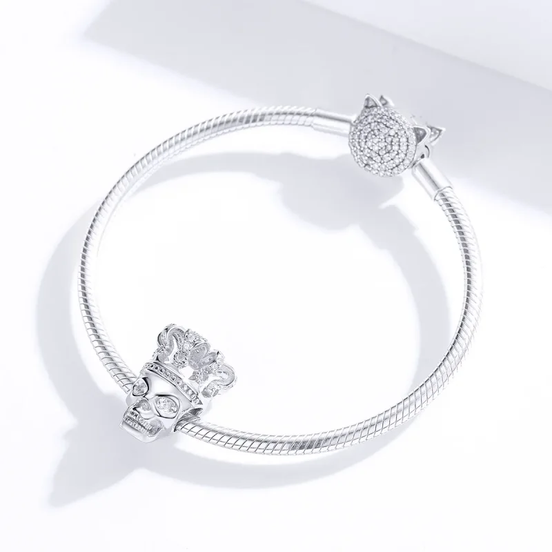 (imagine pentru) Talisman Tip Pandora Craniul Cu Coroana din argint - SCC1361 - Vizualizare 2
