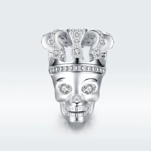(imagine pentru) Talisman Tip Pandora Craniul Cu Coroana din argint - SCC1361
