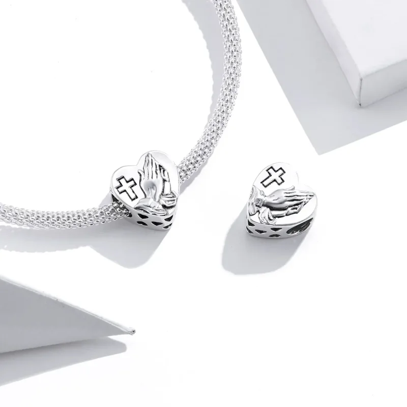 (imagine pentru) Talisman Tip Pandora Credinţă din argint - BSC317 - Vizualizare 3
