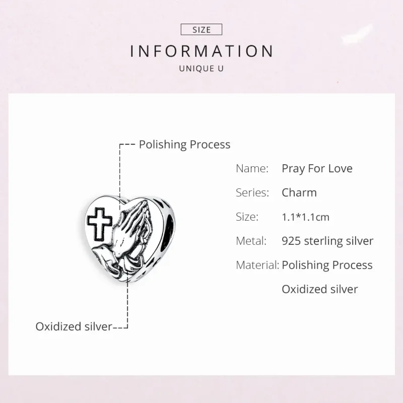 (imagine pentru) Talisman Tip Pandora Credinţă din argint - BSC317 - Vizualizare 6
