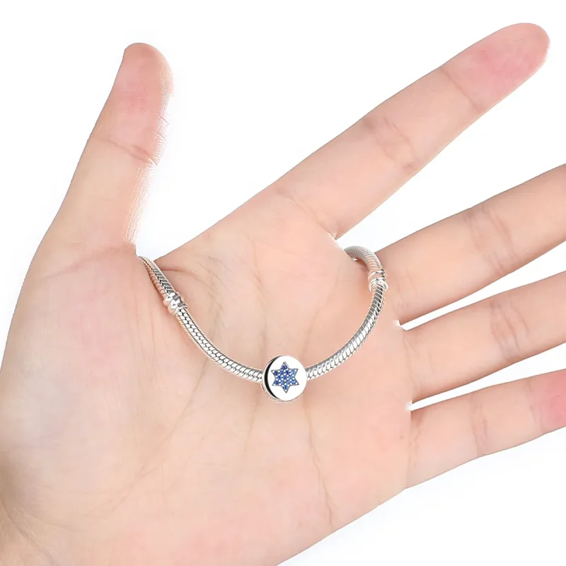 (imagine pentru) Talisman Tip Pandora Credința albastră din argint - SCC105 - Vizualizare 3
