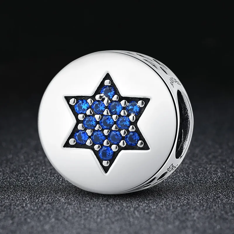 (imagine pentru) Talisman Tip Pandora Credința albastră din argint - SCC105 - Vizualizare 4