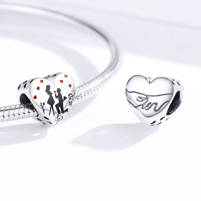 (imagine pentru) Talisman Tip Pandora Căsătorește-te cu mine din argint - SCC1403 - Vizualizare 3