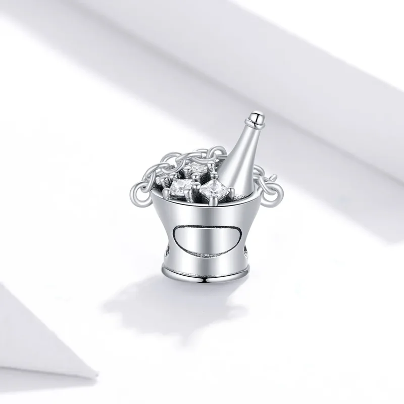 (imagine pentru) Talisman Tip Pandora Cupa cu sampanie din argint - SCC1687 - Vizualizare 2