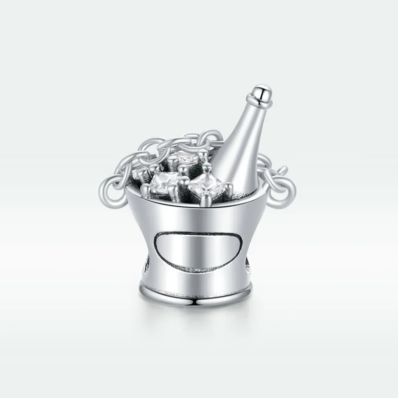 (imagine pentru) Talisman Tip Pandora Cupa cu sampanie din argint - SCC1687 - Vizualizare 5