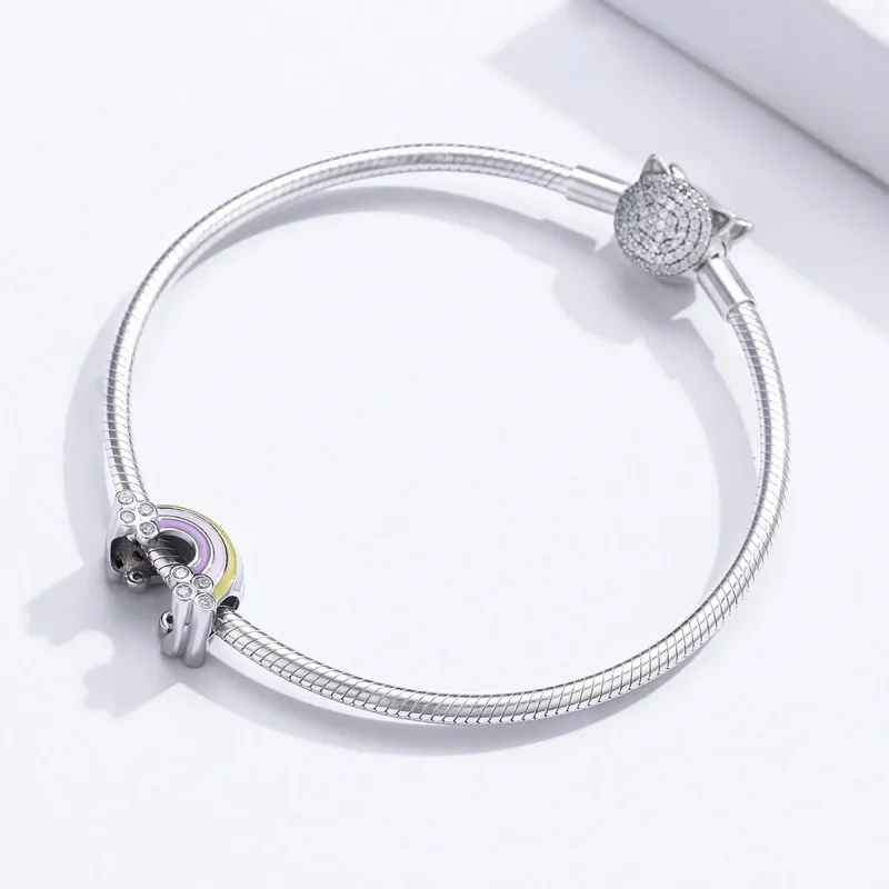 (imagine pentru) Talisman Tip Pandora Curcubeu din argint - SCC1425 - Vizualizare 3