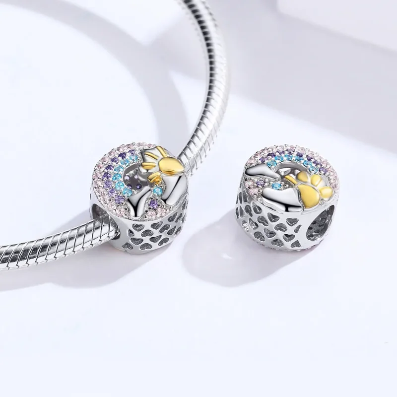 (imagine pentru) Talisman Tip Pandora Curcubeu și Soare în două nuanțe - SCC1255 - Vizualizare 4