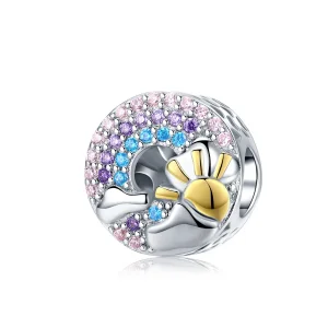 (imagine pentru) Talisman Tip Pandora Curcubeu și Soare în două nuanțe - SCC1255