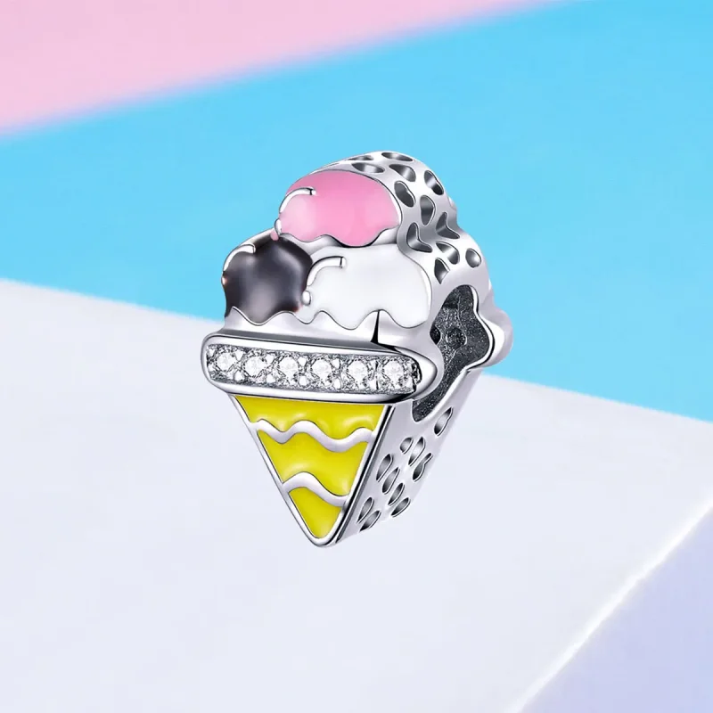 (imagine pentru) Talisman Tip Pandora Cute Inghetata din argint - SCC1129 - Vizualizare 3