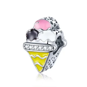 (imagine pentru) Talisman Tip Pandora Cute Inghetata din argint - SCC1129