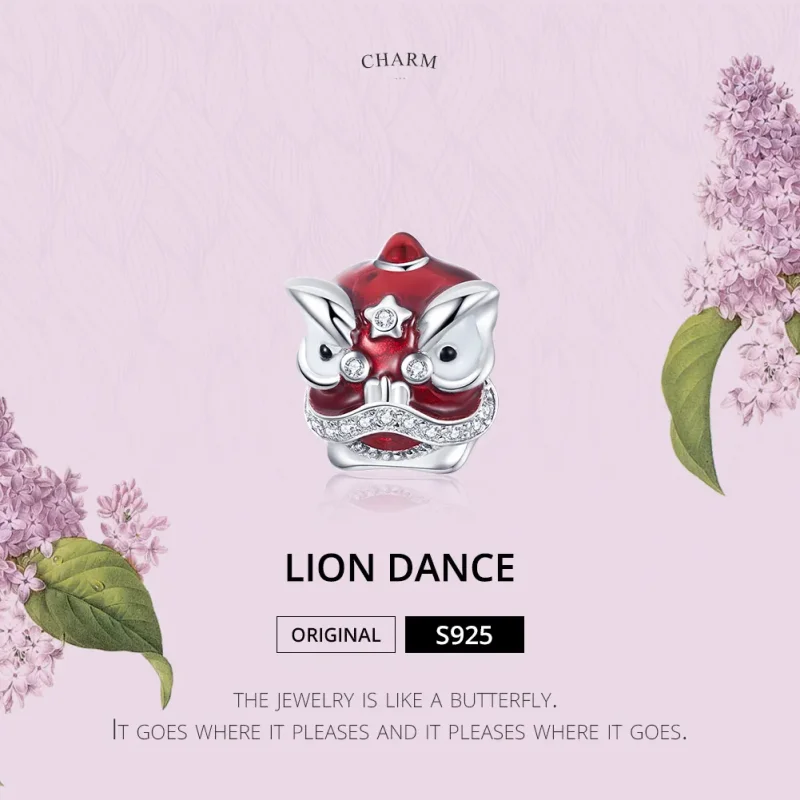 (imagine pentru) Talisman Tip Pandora Dansul leului din argint - BSC086 - Vizualizare 5