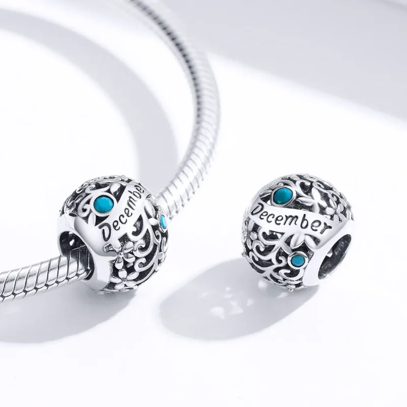 (imagine pentru) Talisman Tip Pandora Decembrie piatra de naștere din argint - SCC1385-12 - Vizualizare 2