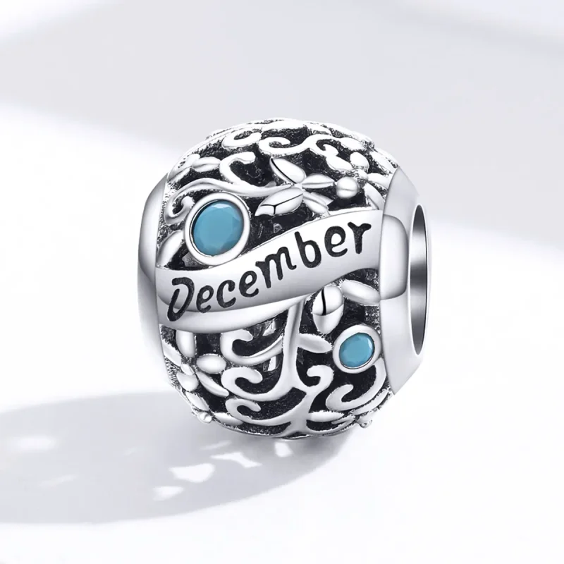 (imagine pentru) Talisman Tip Pandora Decembrie piatra de naștere din argint - SCC1385-12 - Vizualizare 4