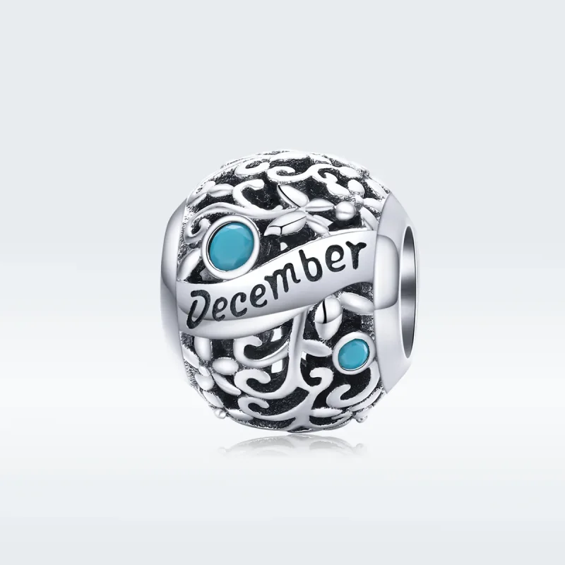 (imagine pentru) Talisman Tip Pandora Decembrie piatra de naștere din argint - SCC1385-12 - Vizualizare 5