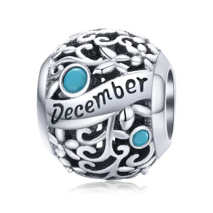 (imagine pentru) Talisman Tip Pandora Decembrie piatra de naștere din argint - SCC1385-12