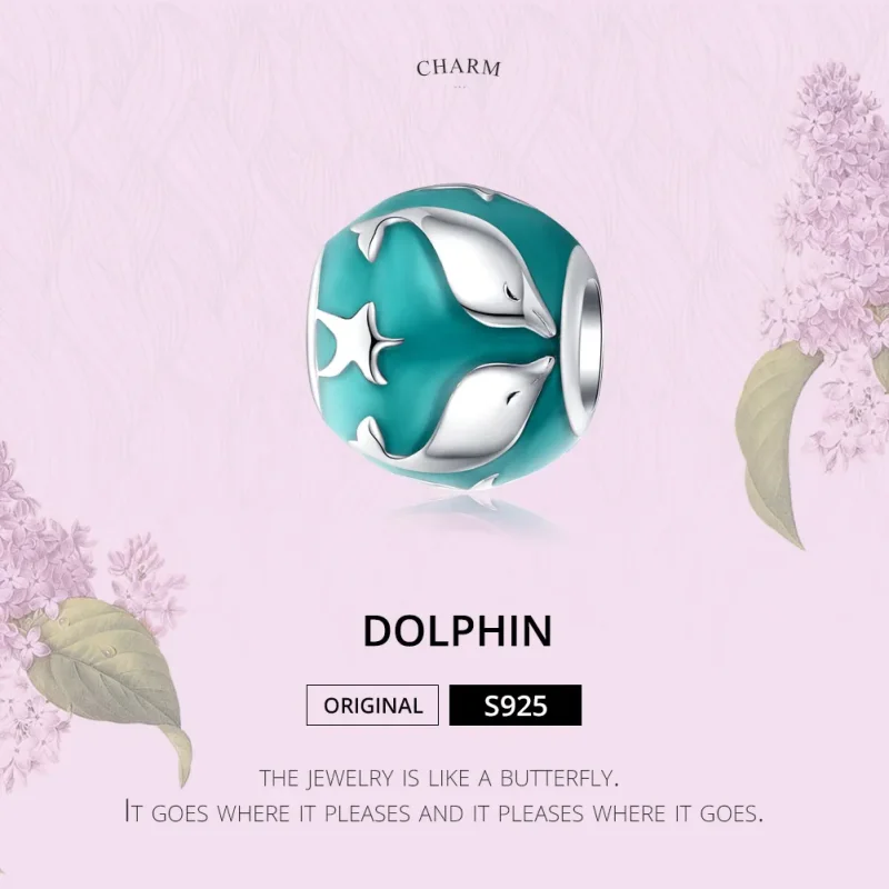 (imagine pentru) Talisman Tip Pandora Delfin din argint - SCC1295 - Vizualizare 2
