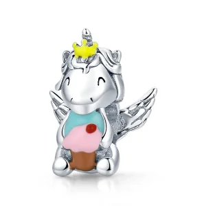 (imagine pentru) Talisman Tip Pandora Desert Unicorn din argint - SCC1872