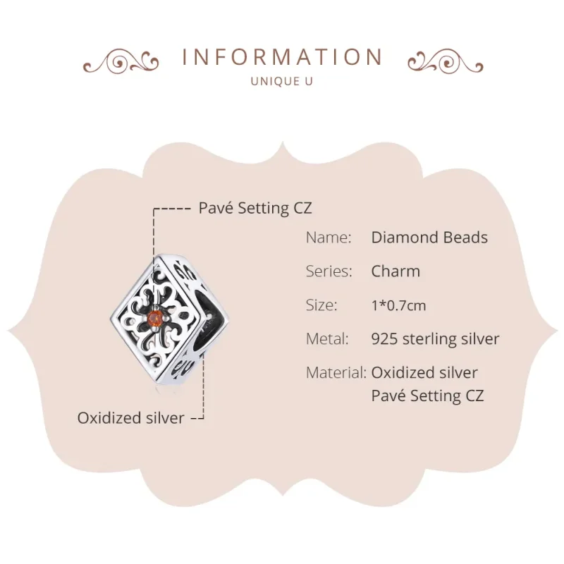 (imagine pentru) Talisman Tip Pandora Diamant din argint - SCC1825 - Vizualizare 6