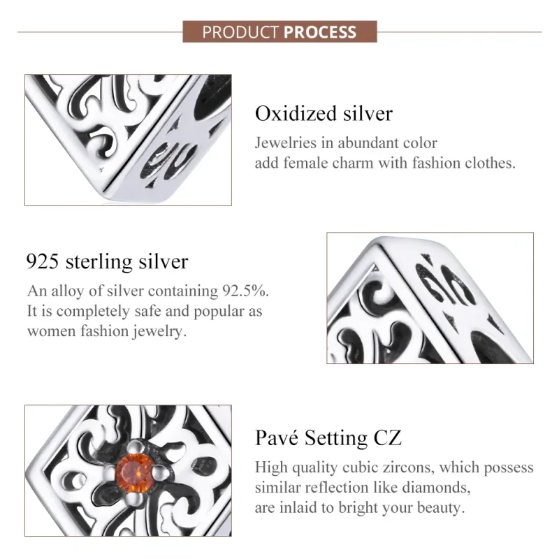 (imagine pentru) Talisman Tip Pandora Diamant din argint - SCC1825 - Vizualizare 7