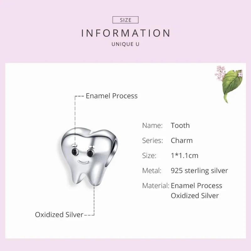 (imagine pentru) Talisman Tip Pandora Dinte din argint - SCC1401 - Vizualizare 6