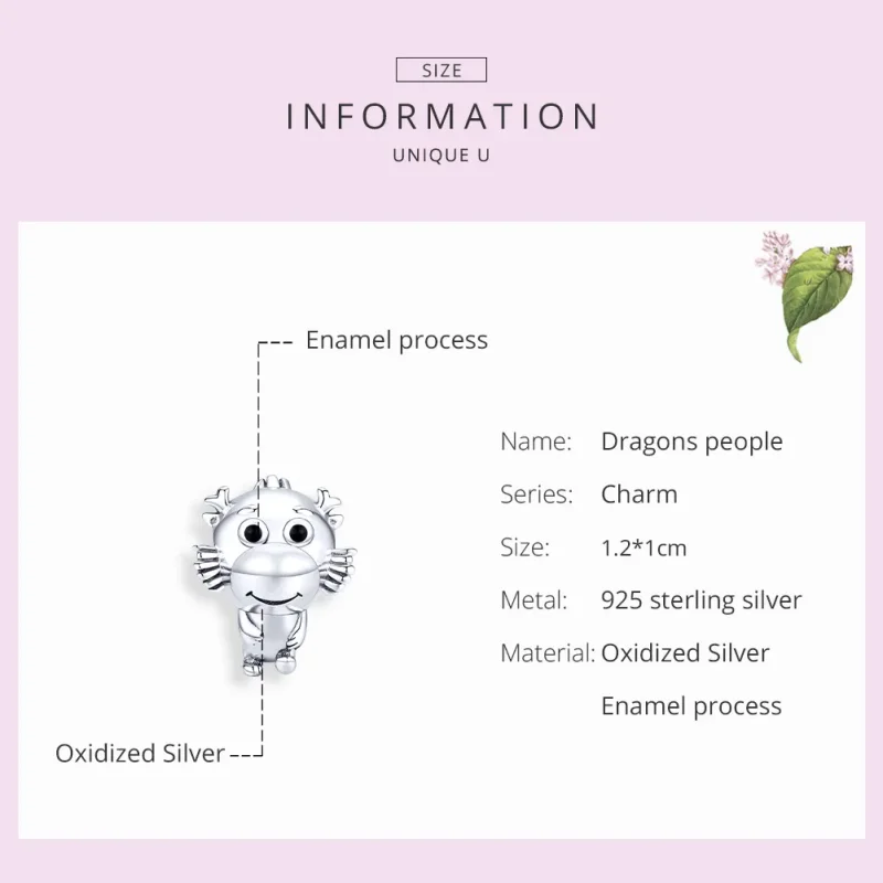 (imagine pentru) Talisman Tip Pandora Dragon Baby din argint - SCC1489 - Vizualizare 7