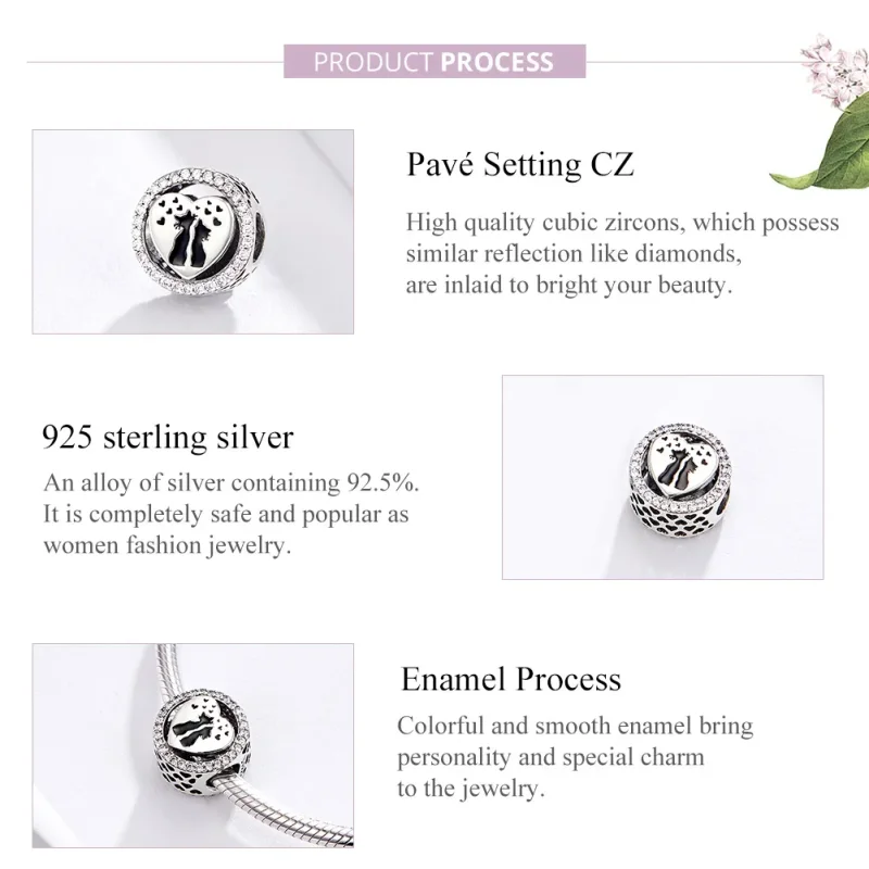 (imagine pentru) Talisman Tip Pandora Dragoste Cat din argint - SCC1188 - Vizualizare 4