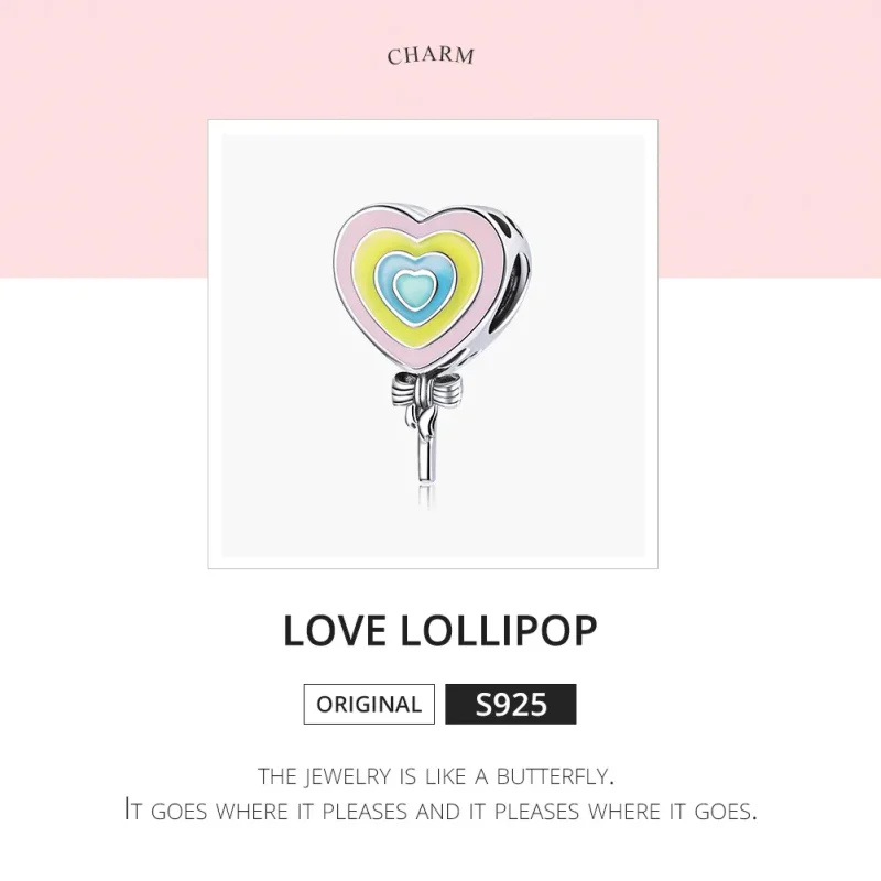 (imagine pentru) Talisman Tip Pandora Dragoste Lollipop din argint - SCC1746 - Vizualizare 6