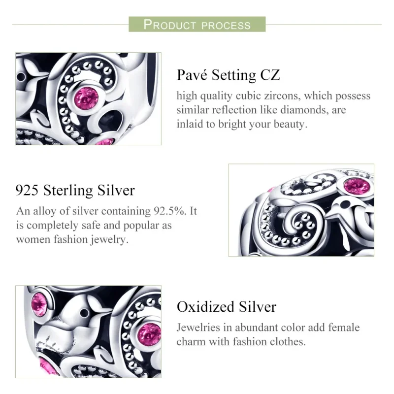 (imagine pentru) Talisman Tip Pandora Dragoste Messenger din argint - SCC1014 - Vizualizare 6