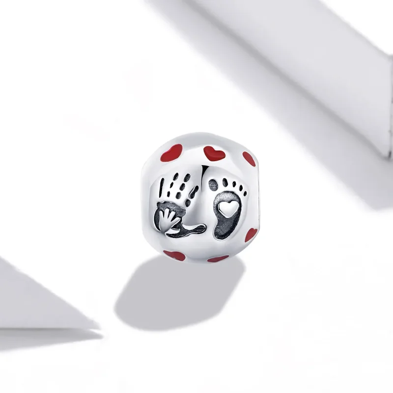 (imagine pentru) Talisman Tip Pandora Dragoste în palmă din argint - SCC1827 - Vizualizare 2