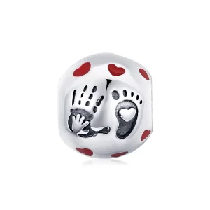 (imagine pentru) Talisman Tip Pandora Dragoste în palmă din argint - SCC1827