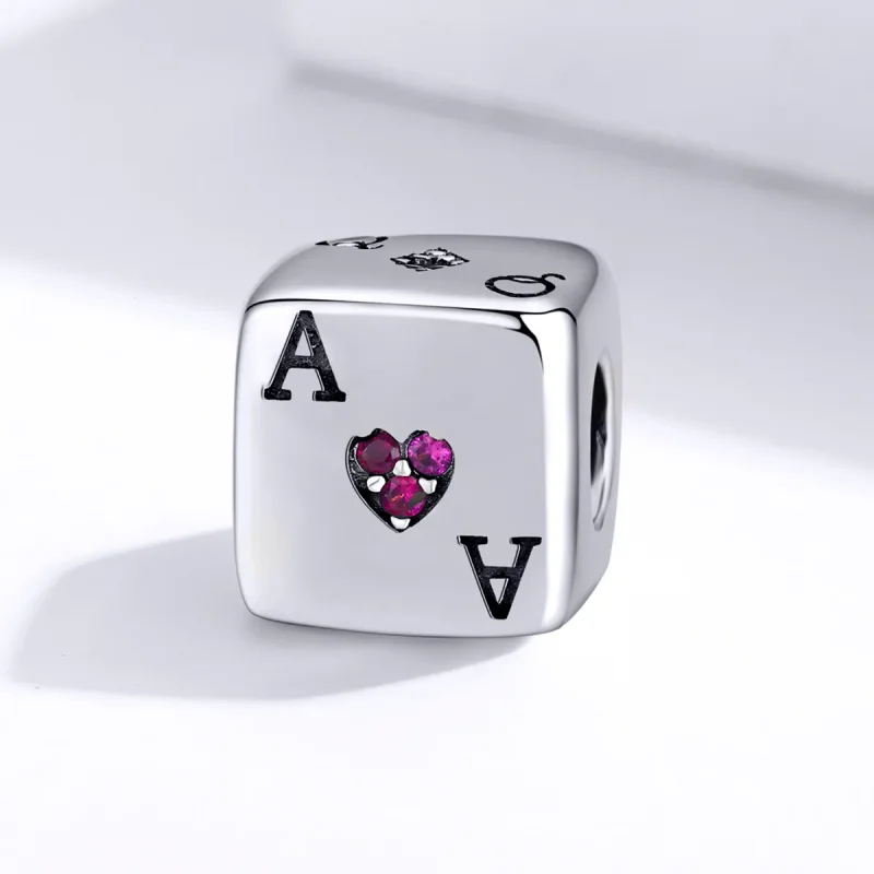 (imagine pentru) Talisman Tip Pandora Dragoste zaruri din argint - SCC1440 - Vizualizare 2