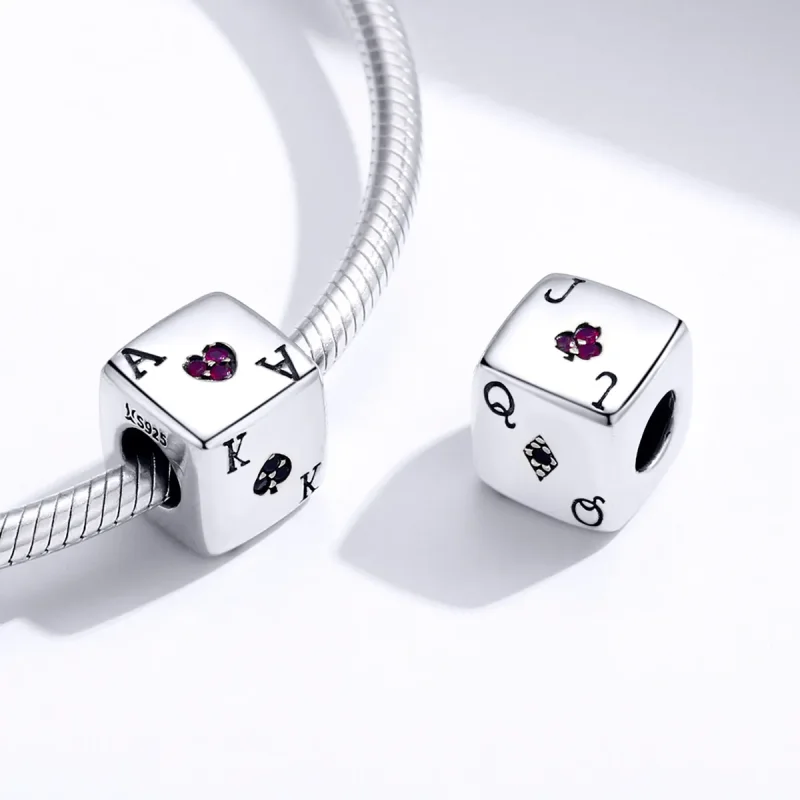 (imagine pentru) Talisman Tip Pandora Dragoste zaruri din argint - SCC1440 - Vizualizare 4