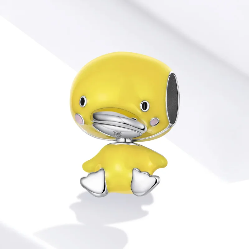 (imagine pentru) Talisman Tip Pandora Duck Galben din argint - SCC1501 - Vizualizare 2
