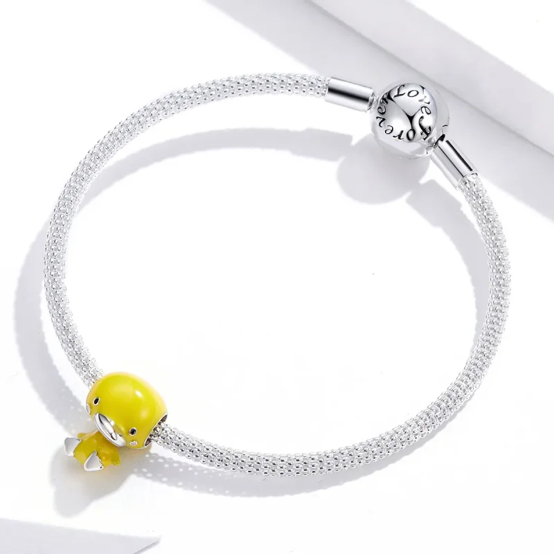 (imagine pentru) Talisman Tip Pandora Duck Galben din argint - SCC1501 - Vizualizare 3