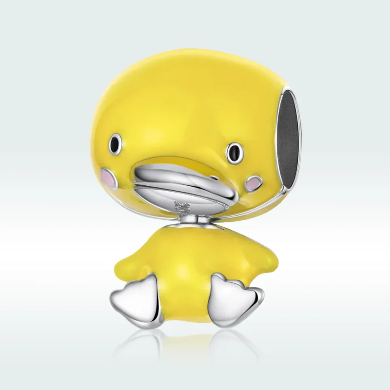 (imagine pentru) Talisman Tip Pandora Duck Galben din argint - SCC1501 - Vizualizare 5