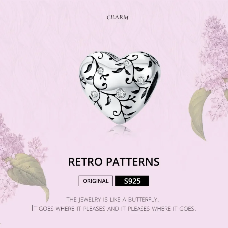 (imagine pentru) Talisman Tip Pandora Modele retro din argint - SCC1323 - Vizualizare 6