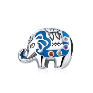 Talisman Tip Pandora Elefant înfloritor colorat din argint - SCC1821 (imagine pentru) Talisman Tip Pandora Elefant înfloritor colorat din argint - SCC1821