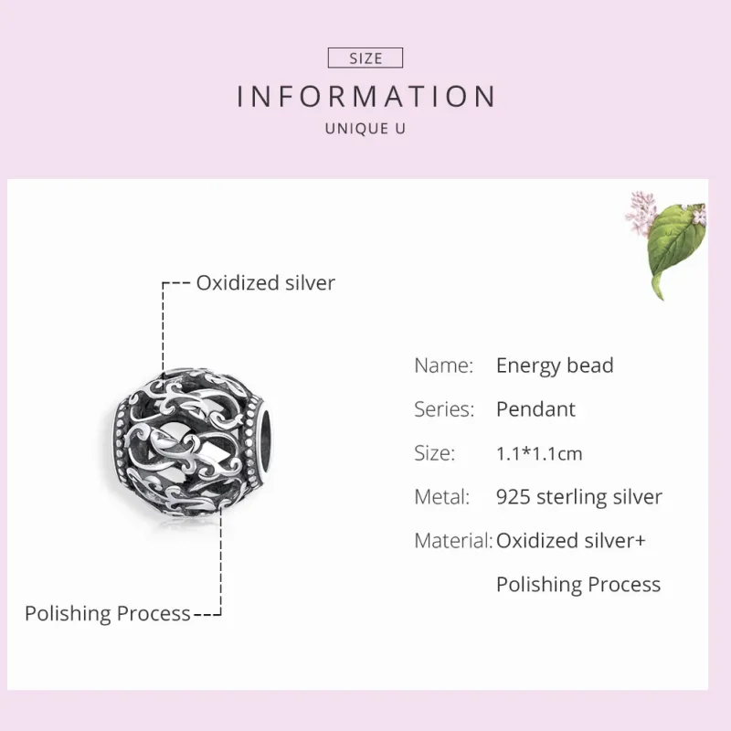 (imagine pentru) Talisman Tip Pandora Energie din argint - SCC1830 - Vizualizare 7
