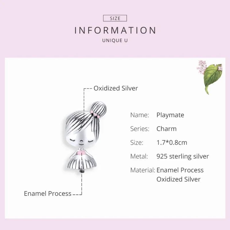 (imagine pentru) Talisman Tip Pandora Este o fată din argint - SCC1335 - Vizualizare 7