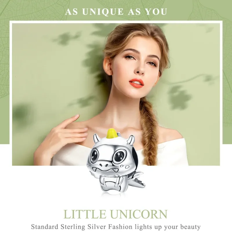 (imagine pentru) Talisman Tip Pandora Eu sunt Dragon din argint - BSC060 - Vizualizare 6