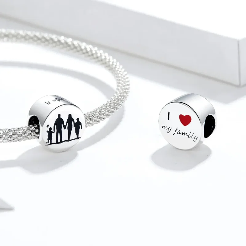 (imagine pentru) Talisman Tip Pandora Familia caldă din argint - SCC1662 - Vizualizare 4