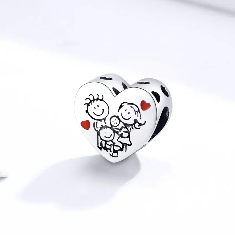 (imagine pentru) Talisman Tip Pandora Familia mea din argint - BSC237 - Vizualizare 2
