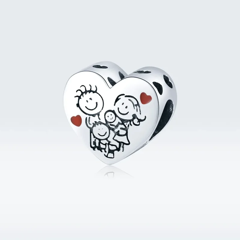(imagine pentru) Talisman Tip Pandora Familia mea din argint - BSC237 - Vizualizare 5