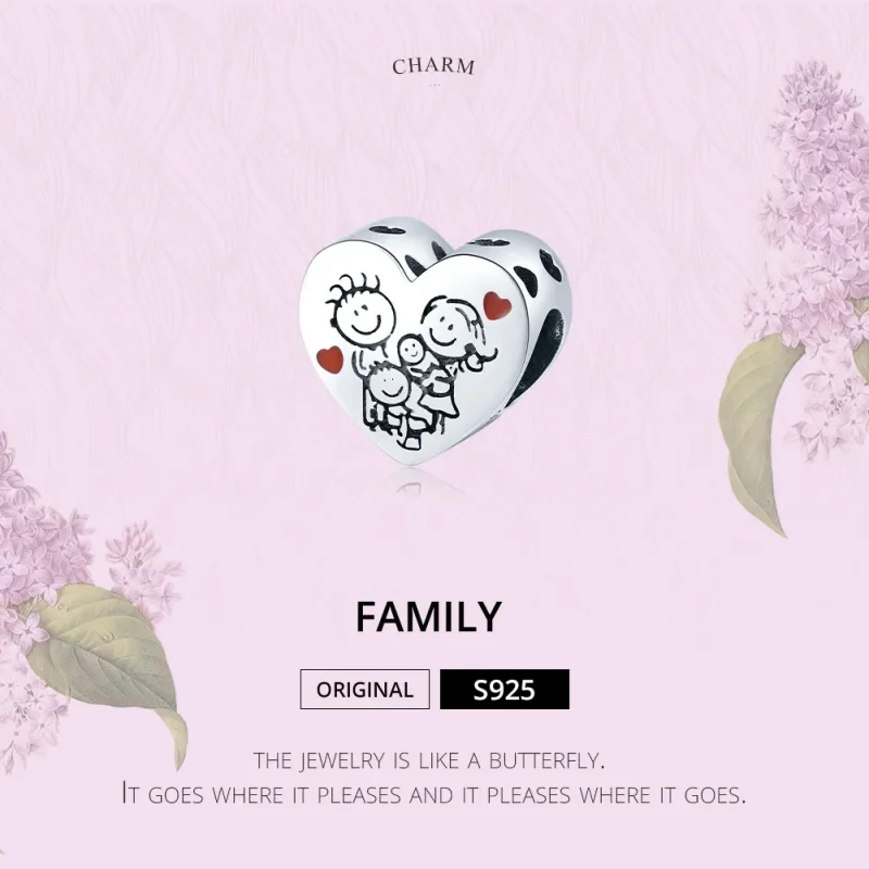 (imagine pentru) Talisman Tip Pandora Familia mea din argint - BSC237 - Vizualizare 6
