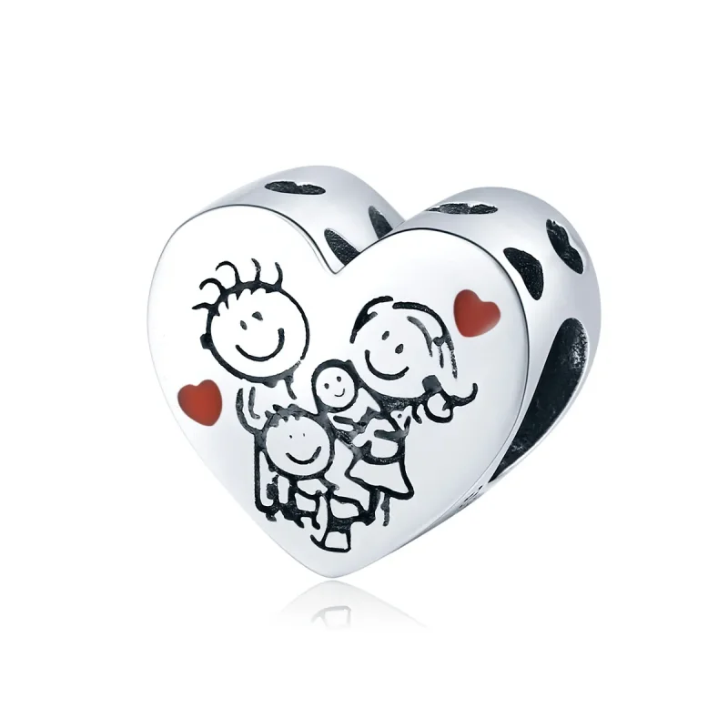 (imagine pentru) Talisman Tip Pandora Familia mea din argint - BSC237